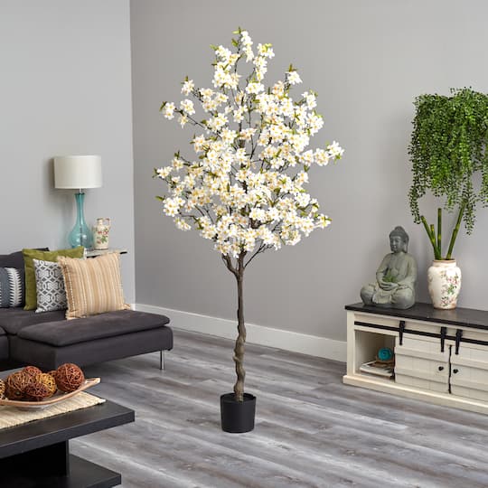 6.5ft. Potted Apple Flower Artificial Tree